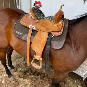 SRS Sting Ray Seat 14” seat barrel saddle great condition broke in comfortable